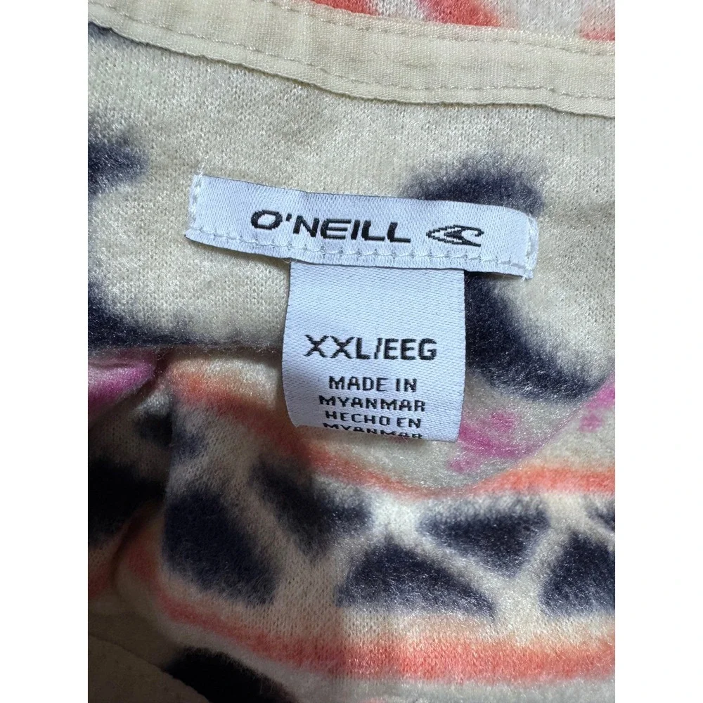 O'Neill‎ XXL Multicolor Fleece Hoodie Women's Aztec Tribal Quarter Zip